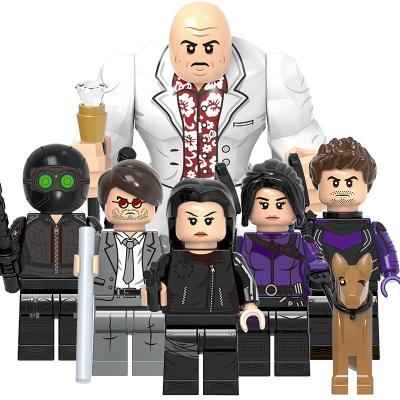 China HOT Heroes X0330 Super Heroes Building Blocks Mini Character Building Blocks Action Number Matt Hawkeye Kingpin Kate Echo mini set mdels toys for sale