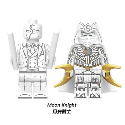 China Building Toy XH1895 XH1896 Super Heroes Moon Knight Marc Spector Battle-hardened Mercenary Mini Action Figures Building Blocks Kids Toys for sale