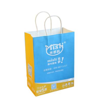 China Recyclable Custom Tote Holding Kraft Print Shopping Bag Custom Logo Paper Bag Fashion Bag for sale