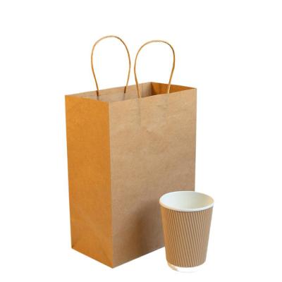 China Recyclable Packaging Bag With Logo Printing Wholesale Paper Bags For Food Caterer for sale