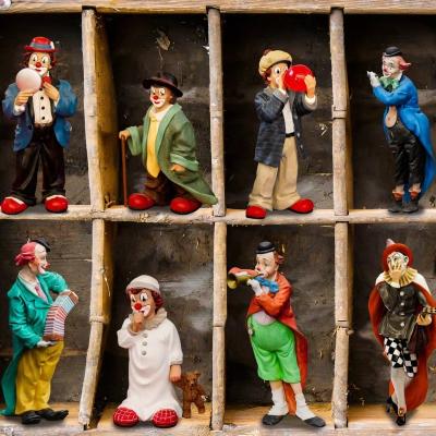 China Swiss tradition clown three-dimensional figure statue dollhouse decoration children's toys table luxury funny table ornaments car ornaments dining room for sale