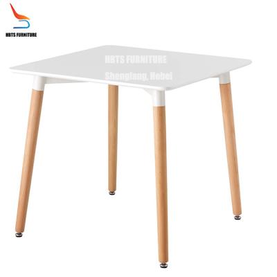 China Wooden Adjustable Leg Beech MDF Adjustable Foot (Height) Dining Table Modern for sale