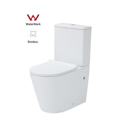 China Modern Design Medyag OEM/ODM Double-Flow Rimless Double-Flow Down Wash Two Piece Back To Wall Toilet for sale