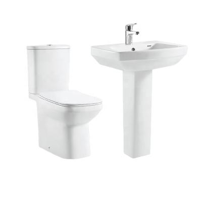 China Cheap Square Double-Flow Medyag Toilet Basin Sets Ceramic Sanitary Ware Toilet Pedestal Pedestal Washbasin Dual Two-Piece Sink for sale