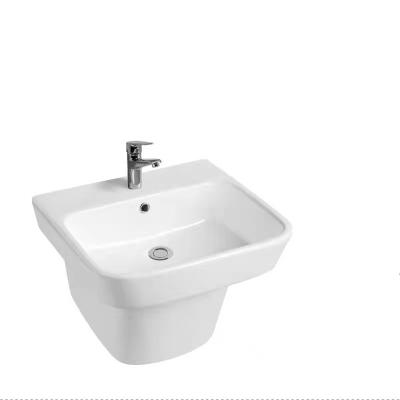 China Double-flow Bathroom Wall Hung Basin Ceramic Hand Wash Basin MGP-19 Factory Sale Square Shape Basin for sale