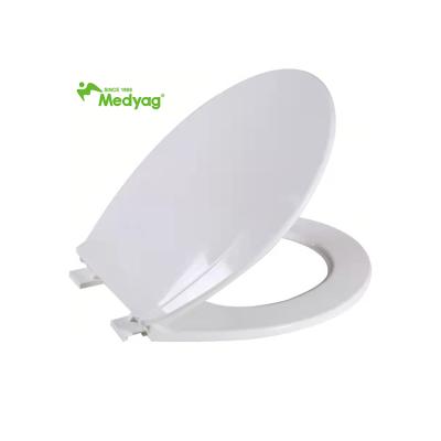 China Cheap Common Soft Closing White Oval Slow-end Toilet Seats Medyag PP Seat Cover WC WC Toilet Seat for sale