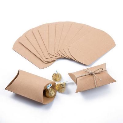 China Recycled Materials Medyag Gift Boxes Brown Blank Blank Pillow Blank Paper Bags Candy Pillow Bags for sale