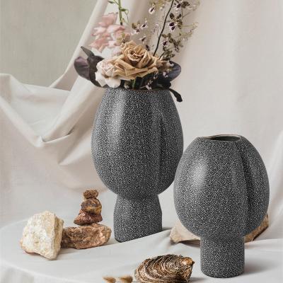 China Decorations for Home Minimalist Antique Side Table Bed Room Decor Cylinder Shape Ceramic Vase for sale