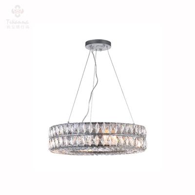 China New K9 Crystal Iron Home Decor Round Chrome Contemporary Best Choice Modern Restaurant Chandelier for sale