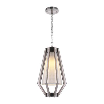 China Modern Nickel Modern Contemporary Lantern Home Decor Wrought Iron Pendant Light for sale