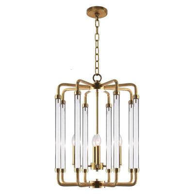 China 2020 Newest Style Modern American High Quality Solid Brass Acrylic Accents Modern Gold Indoor Pendant Lamp for sale