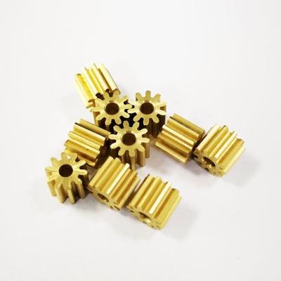 China Custom Forged Steel Brass / Copper / Brass Parts CNC Milling Small Spur Gear For Engine Transmission Parts for sale