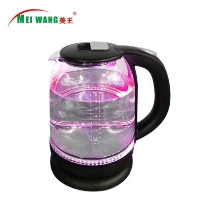 China 360 Degree Low Rotation Home Appliances 1.8L Automatic LED Light Electric Kitchen Glass Kettle for sale