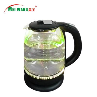 China 360 Degree Speed-boiling Water Kettle LED Indicator 1.8L Low Rotation Electric Glass Tea Kettle for sale