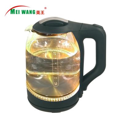 China 360 Degree Rotation Base 360 ​​Degree Metal Dual Controller 1.8L Rotation Low Glass Electric Kettle For Household for sale