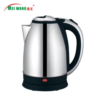 China Meiwang factory base 360 ​​degree rotation stainless steel electric kettle for sale 1.8Ltr jug ​​kettle water heater for sale