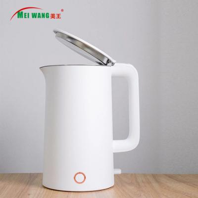 China Meiwang 360 Degree Rotation Factory Base Cool Housing Design Two Layers SS304 Seamless Electric Kettles 1.8 Liter OEM Logo for sale