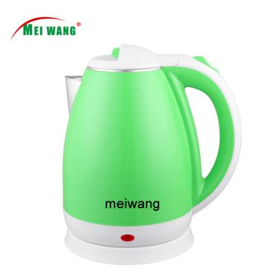 China Meiwang factory 360 degree rotation base electric kettle two layer plastic electric kettles hot sales from China for sale