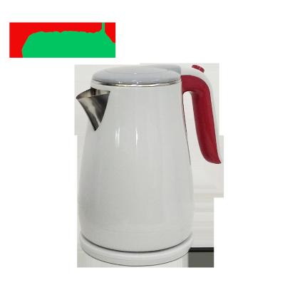 China Meiwang Factory Base 360 ​​Degree Rotation Stainless Steel Electric Kettle Two Layer Color Kettle 1.2L 1.5L Beauty Plastic King High Quality for sale