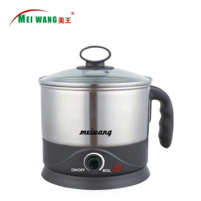 China Meiwang Factory Hot Sale Steel Multi Function Rotation 360 Degree Base Electric Kettle Cooking Pot with High Quality and Competitive Price for sale