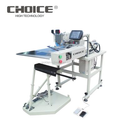 China Placket Sewing Denim Pants J Type Sewing GC-1010MJ Gold Choice Multifunctional Fully Automatic Jeans Placket Placing Machine for sale