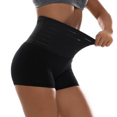 China Breathable High Elastic Body Shaping Legging Safety Shorts Plus Size Waist Shaping Pants Women Yoga Shorts Fitness Training for sale