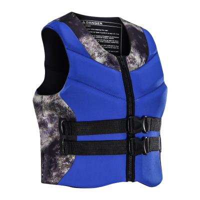 China CE EPE Foam Swim Life Vest Sbart Waterproof Adult Buoyancy Vest Safety Camouflage Fishing Kayak Neoprene Life Vest for sale