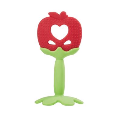 China Toy New Soft Cute Soft Fruit Shape BPA Free Food Grade Silicone Teether Toy For Baby for sale