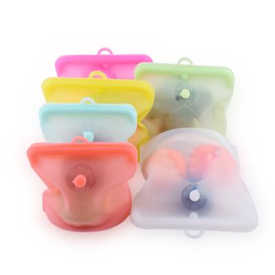 China CLASSIC Reusable Zipper Lock Food Grade Silicone Rubber Food Storage Bag for sale