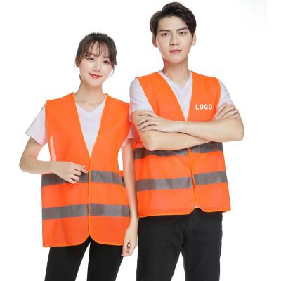 China QUICK DRY Polyester Reflective Administration Road Administration 100% Reflective Clothing Vest Safety Vest Vest Custom Printed Logo Construction Workers for sale