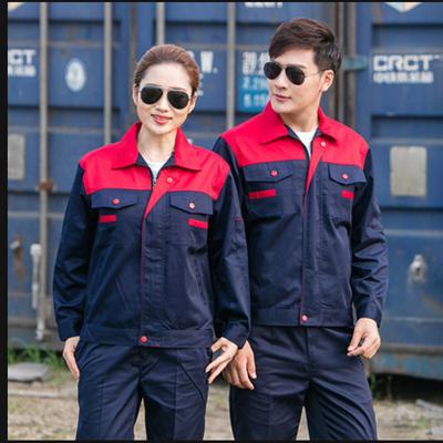 China Anti-wrinkle factory workshop work uniforms, car repair, long-sleeved machining jacket, durable men and wear-resistant printed logo embroider for sale