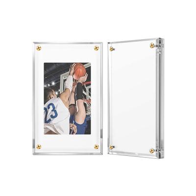 China Wholesale High Quality Standard Thick Acrylic Premium Baseball Sports Trading Card Display Holder Screw Down Card Holder for sale