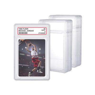 China High Quality Protector Case Acrylic Clear Trading Cards Baseball Card Holders With Label Position Hard Card Sleeves for sale