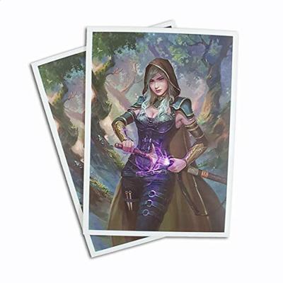 China Wholesale Custom High Quality Stain Art Picture Printed Plastic Custom Trading Card Sleeves for sale