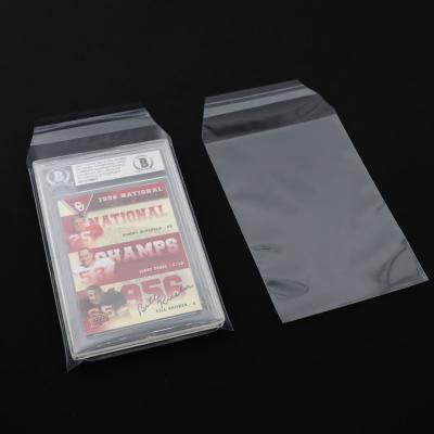 China 2mil Trading Cards Clear Team Set Bags Toploaders Graded Resealable Card Sleeves for sale