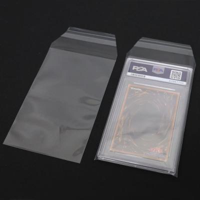 China Custom Size Sport Card Sleeves High Quality Rated Card Sleeves Standard Perfect Fit PSA Card Sleeves Resealable Rating With Corner Cut for sale