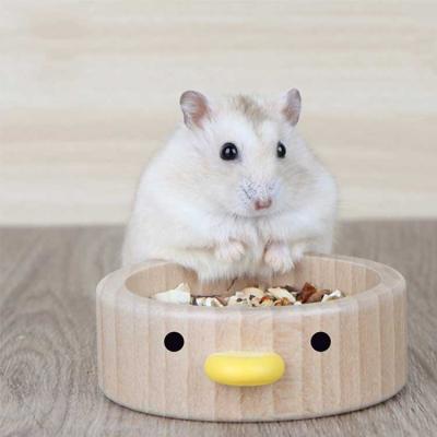 China Factory Price Automatic Good Quality Anti-rotating Wooden Toys Pet Accessories Bowl Pet Feeder Bowl Hamster Feeder Bowl for sale