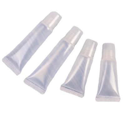 China Clear Cosmetic Empty Common Empty Soft Tubes Lip Squeeze Containers Push Up Lip Gloss Tube Cosmetic for sale