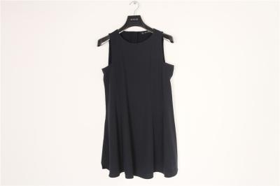 China Kleiden Polyester-Damen 100% zufällige das Kleidungs-ärmellose schwarze kurze Kleid zu verkaufen