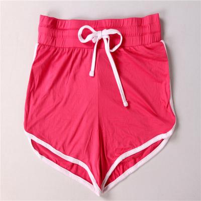 Chine La traction des femmes roses sur tricotent court-circuite le Spandex du polyester 8% de 92% à vendre