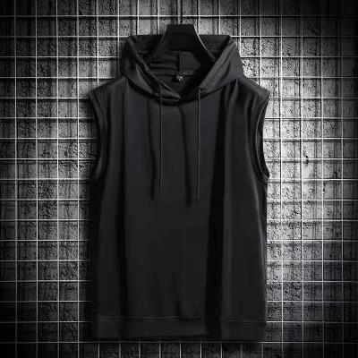 China Men'S Casual Sleeveless 4 Way Spandex Hoody Vest for sale