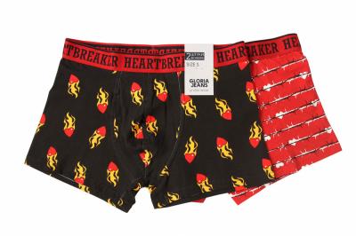 China Baumwolle5% Stockpapa 95% die Druckboxershorts der Spandex-Männer zu verkaufen