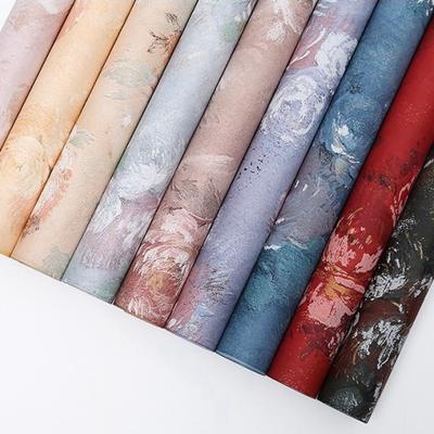 China Custom Logo Custom Flower Tissue Paper Floral Custom Logo Tissue Paper Store Waterproof Shipping Tissue Wrapping Paper for sale