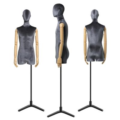 China Window fashion disply to male mannequin torso half body mannequin for clothing display male mannequin head for sale