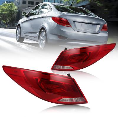 China PC+ABS+PMMA Factory Car Taillights For 2011-2013 Accent Verna LED Tail Light Plug-and-Play Tail Lights for sale