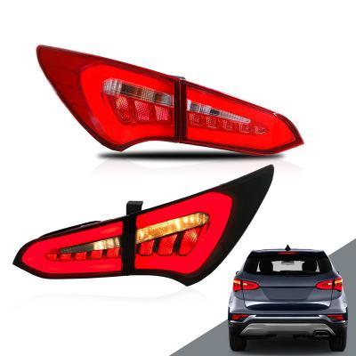 China PC+ABS+PMMA factory car parts LED tail lights for IX45 Santa Fe 2013 2015 2016 2017 2018 2019 real LED lamp plug and play for sale