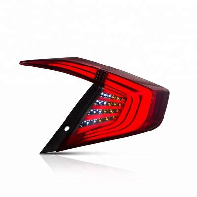 China PC+ABS+PMMA factory LED tail lights for Civic FC 2016-2018 full tail LED lights with spoiler lights plug and play for sale