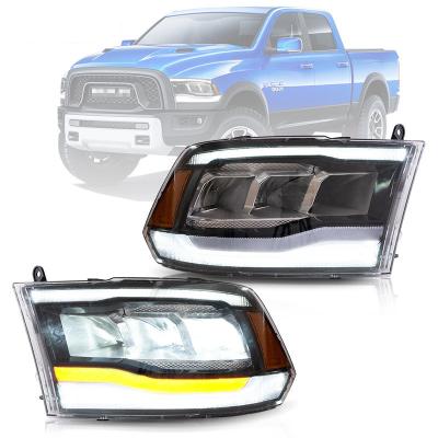 China Sequential Blue Turn Signal Auto Parts LED DRL Headlight Projector YAX-RM-6002-09 For Dodge Ram 1500 2019-2021 for sale