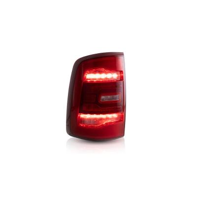 China PC+ABS+PMMA Wholesale Red 2018-2019 Car LED Tail Lights Rear Lamp Full Turn Signal Tail Lights Assembly For Dodge Ram F1500 Auto Lamp for sale