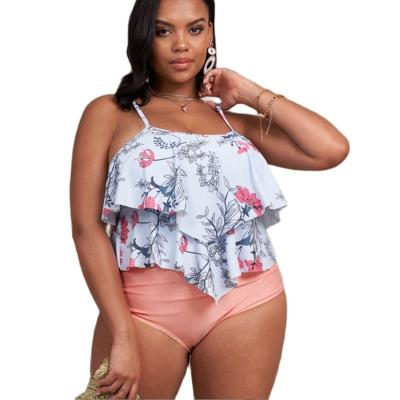 China Plus Size Plus Size Bikini Top Ruffled Swimwear Women Designer Swimsuits High Waisted Swimwear Designer Bikinis for sale